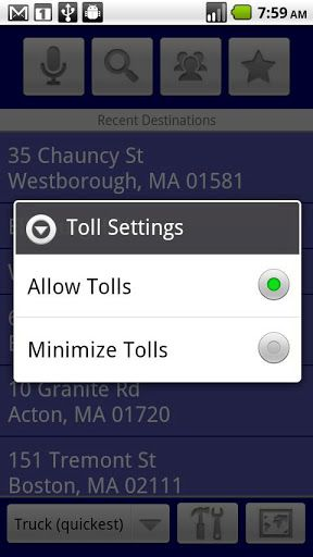 SmartRVRoute allows you to avoid tolls if desired